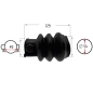 Preview: NB PARTS Faltenbalg 3 Falten 49/54mm 129mm passend für ALKO 131R 161/251 R/S/VB 251G 150/200V