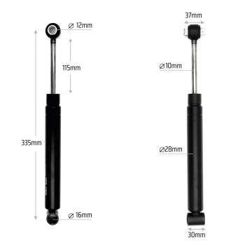 NB PARTS Auflaufdämpfer passend für ALKO 251R/S bis 1993 350mm