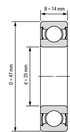 Rillenkugellager 6204 20x47x14mm