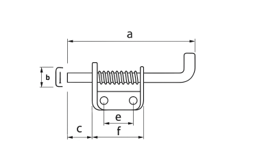 Federriegel verzinkt 166 mm lang, Ø 12 mm | AV10-996259 - 10030261 3552031 20513 40321