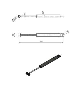 BPW Stoßdämpfer PAV/SR 2,7 X