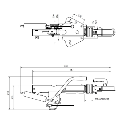 Auflaufeinrichtung RAB30F