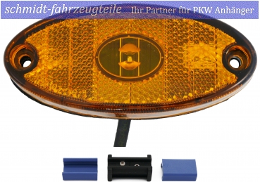 Aspöck 31-2309-027 Flatpoint Seitenmarkierungsleuchte gelb LED mit 0,5 DC
