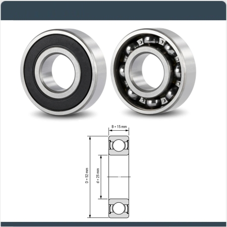 PKW Anhänger Ersatzteil NB10-11027227 Rillenkugellager / Radlager 6205 RS  6205Z 6205RS