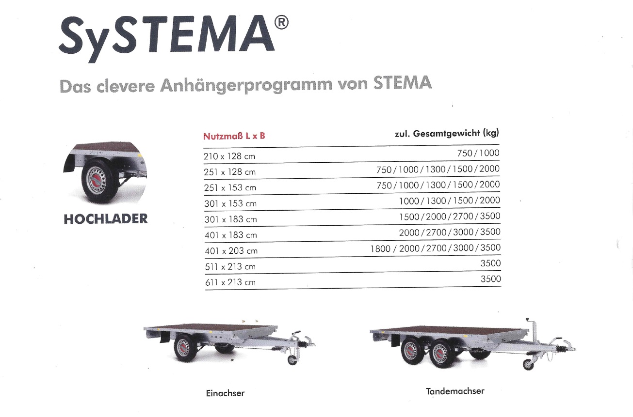 strong>E III</strong> HOCHLADER - PKW Anhänger Hersteller