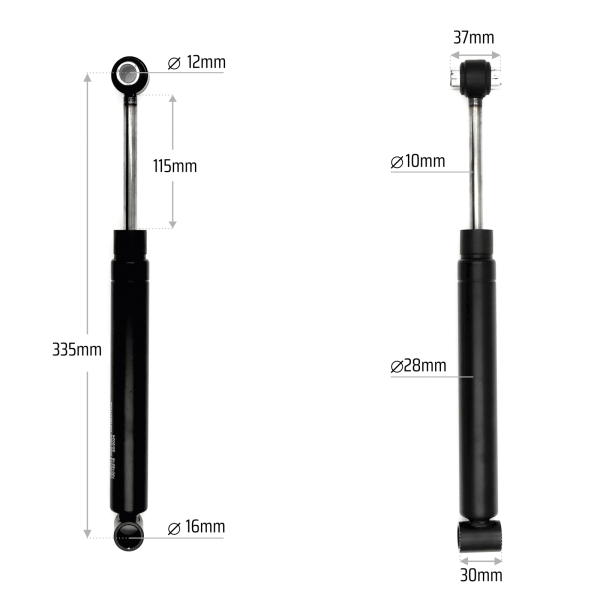 NB PARTS Auflaufdämpfer passend für ALKO 251R/S bis 1993 350mm