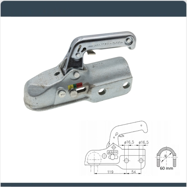 Zugkugelkupplung WW 350-RCH-K1616 - 1233201395, 1860810, 57611, 057611, 1189, 1860831, EM350RCH057611, EM350RCHK1616