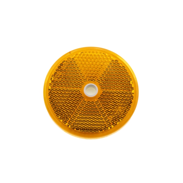 ASPÖCK Rückstrahler 60mm schraubbar gelb mit Loch 15-5412-007