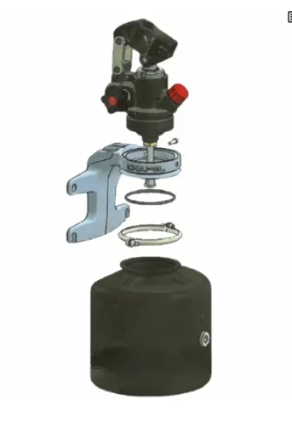 Adapter-Umbausatz AV10-999810 für Chapel Kunststofftanks RP1P–RP6P, ersetzt alte Stahltanks. Inkl. Schrauben, O-Ring & Tankschellen. Passend für 1–6 L Tanks.