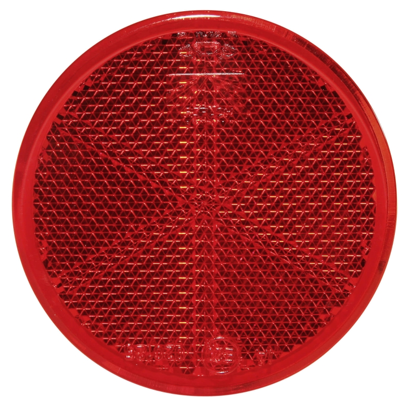 ASPÖCK Runder Reflektor Rot 60mm selbstklebend