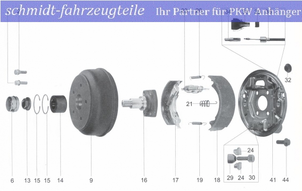 Bremsbacken für Knott BPW Schlegl Nieper Peitz 200x50