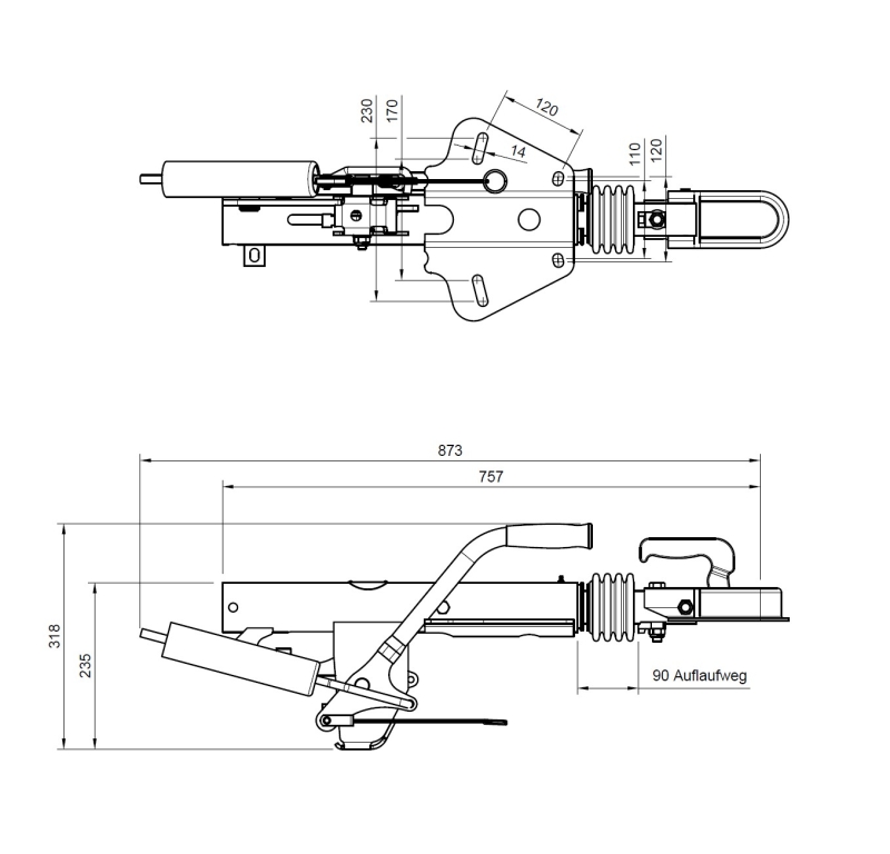 Auflaufeinrichtung RAB30F