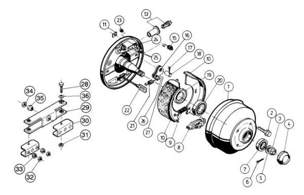 Original Alko 1213888 Bremsbackensatz / AV10-251635 Bremsbackenset für Radbremse 160 x 35 ETI 811285.