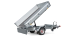 Mietanhänger / 1500 kg Kippanhänger 2,51x1,28x0,35 m 1-achser gebremst mieten - leihen