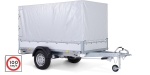 Mietanhänger / 1300 kg Planenanhänger 2,51x1,28x1,85 m 1-achser gebremst mieten - leihen