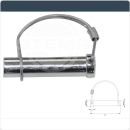 Steckbolzen / Scharnierbolzen / Federbügel / Scharnierstift 12 mm x 70 mm mit Sicherungsbügel für Anhänger Stema Humbaur TPV Böckmann Anssems Saris