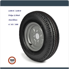 Kenda Ersatzrad 4.00/4.80 - 8 mit Schlauch auf Felge mit 62 mm Nabengröße für DDR Anhänger - DA100001.