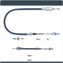 NB PARTS Bremsseil 1440/1230mm Glocke Ø18.5x22.0mm  M8 passend für KNOTT - 33921-1.14 90070 1465312 BS83-1230NR