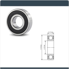 PKW Anhänger Ersatzteil AV10-005470G Rillenkugellager / Radlager 6205 2RS 005470G 11188 32 354 50 3235450 6205 6205Z 6205RS RALA625